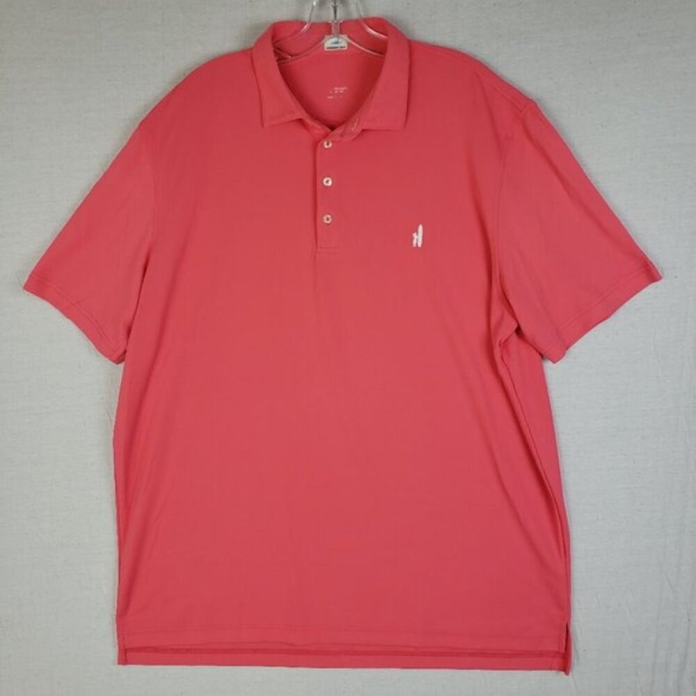 Johnnie-O Hangin' Out Polo Shirt Men's size XXL Coral Reef Surfer Logo